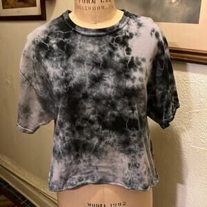 Antistar Black and White Tie Dye Top Size XL